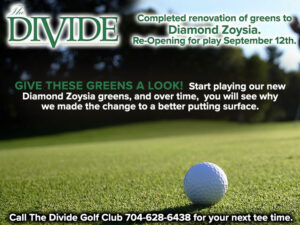 Golf Course opens on Saturday, September 12th.